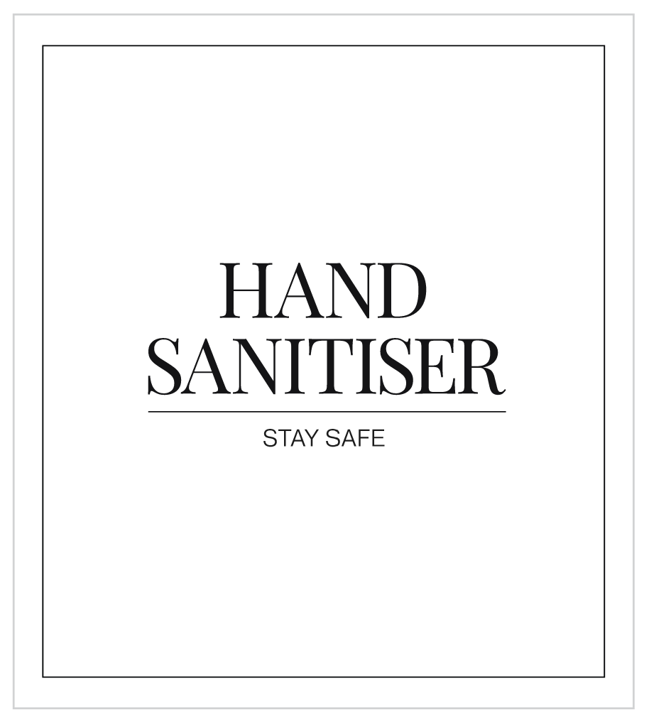 Hand Sanitiser Label