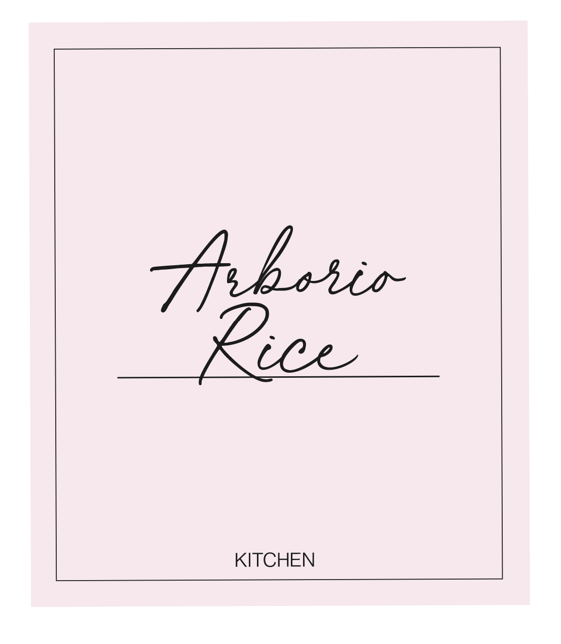 Arborio Rice Label