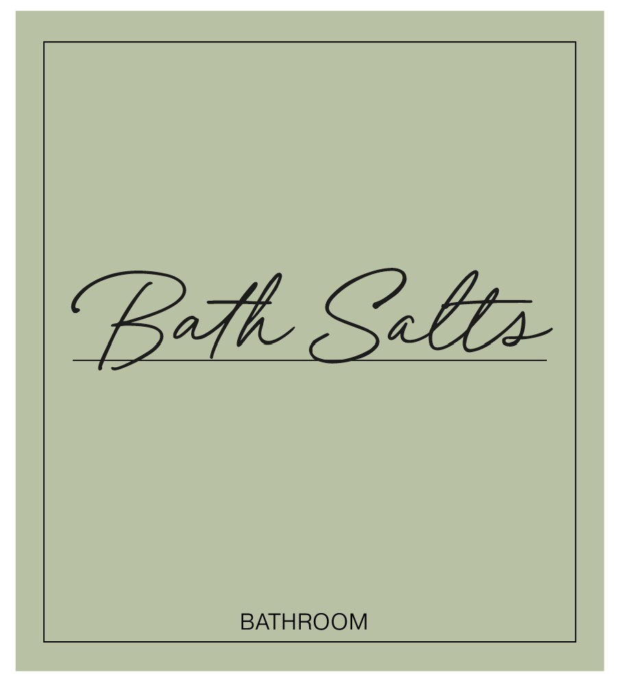 Bath Salts Label
