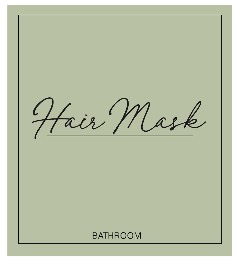 Hair Mask Label