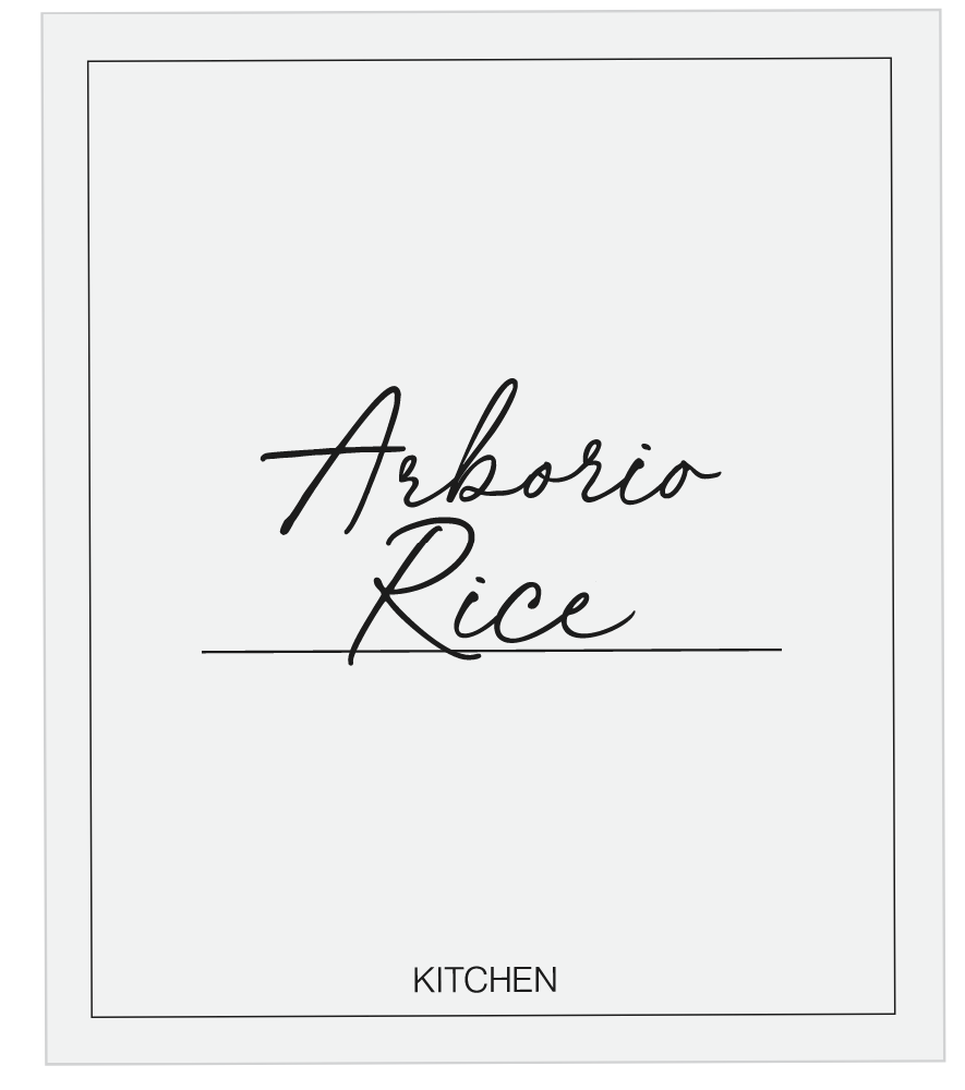 Arborio Rice Label