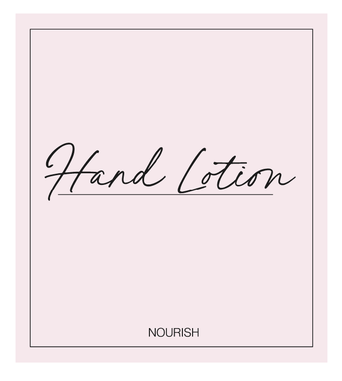 Hand Lotion (Nourish) Label