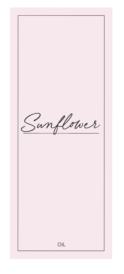 Sunflower Oil Label