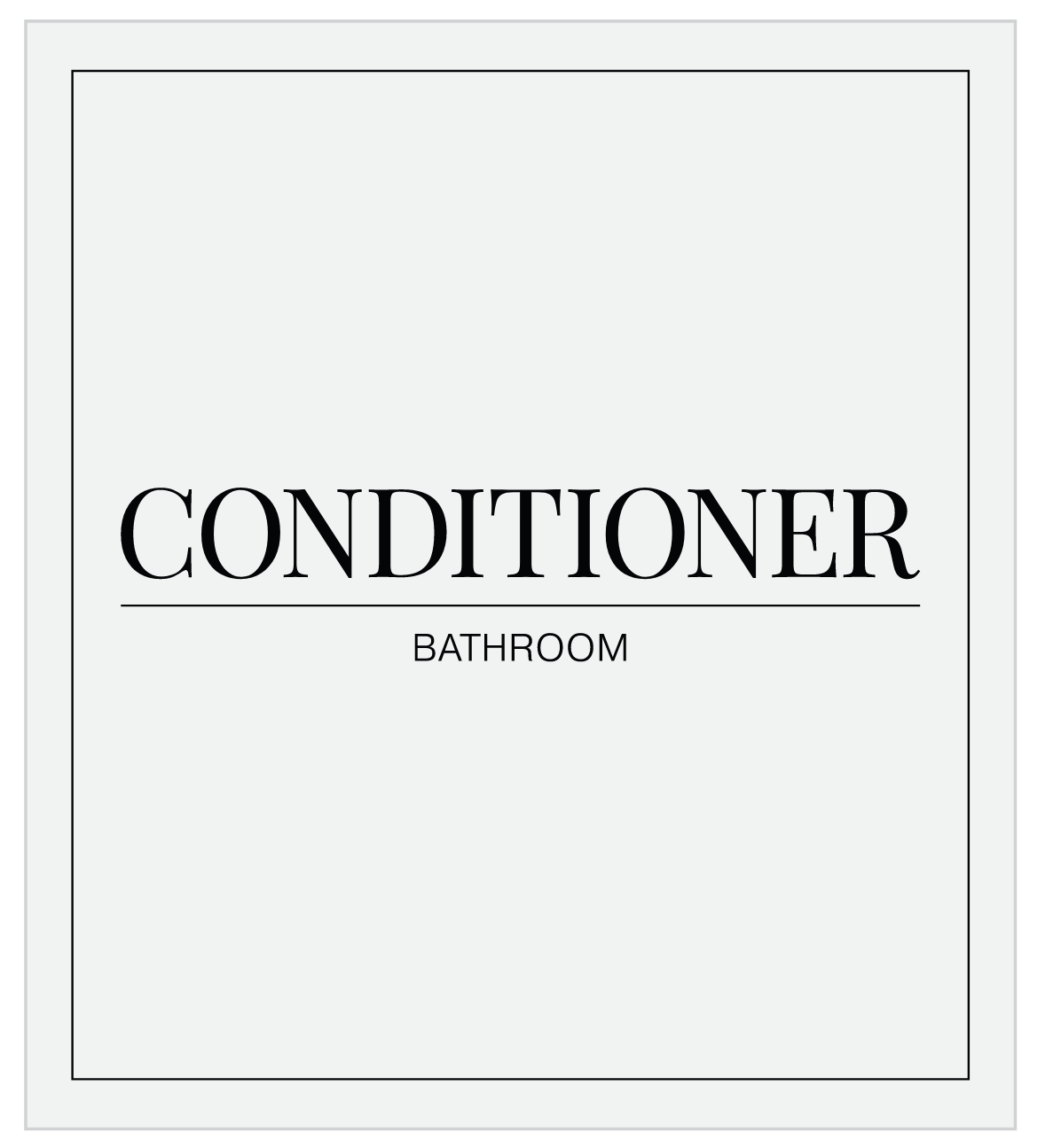 Conditioner Label