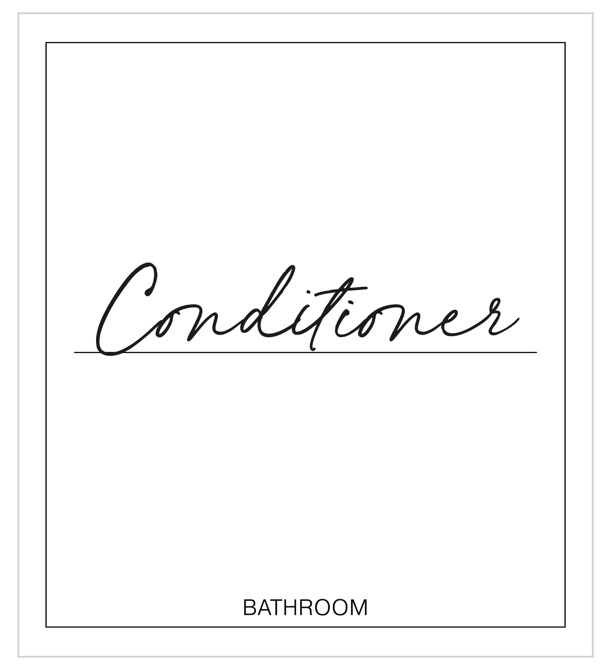 Conditioner Label