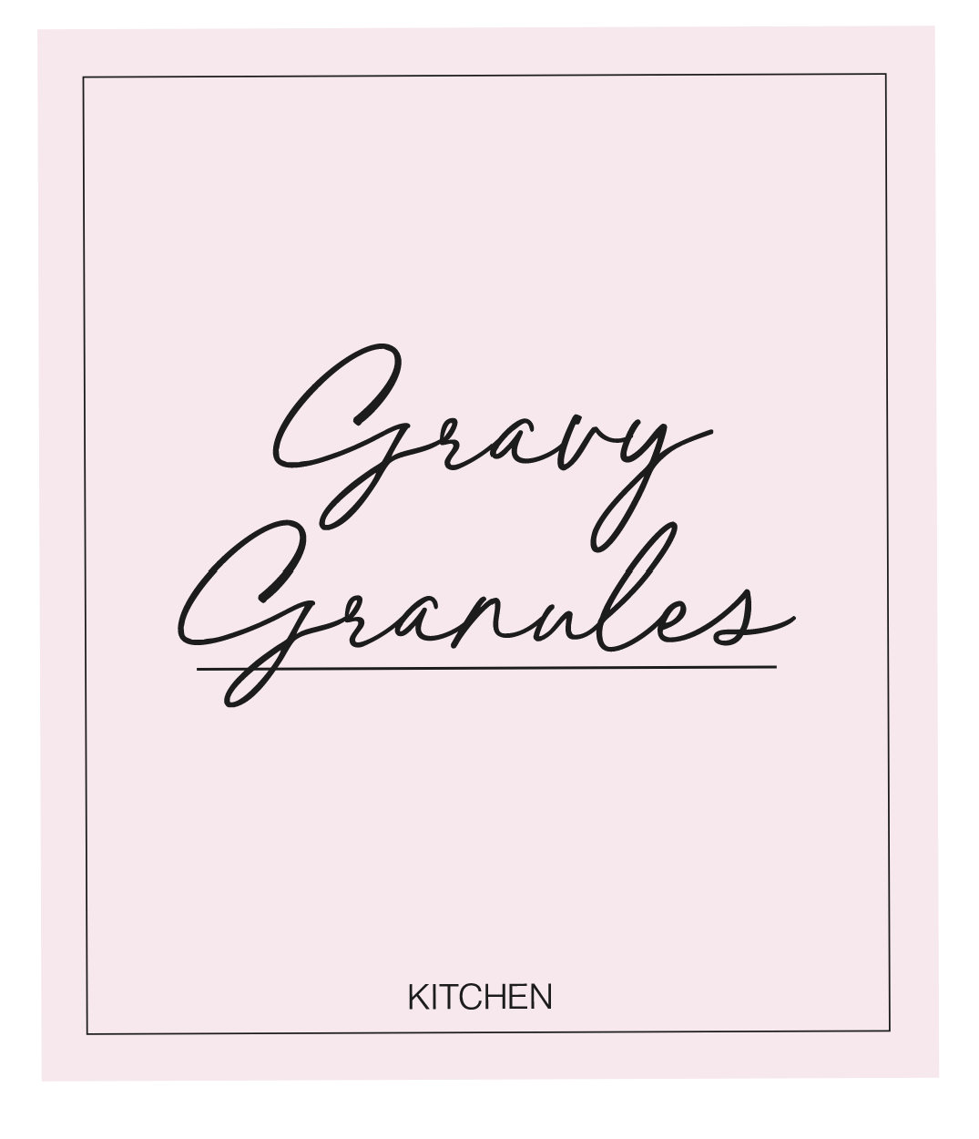 Gravy Granules Label
