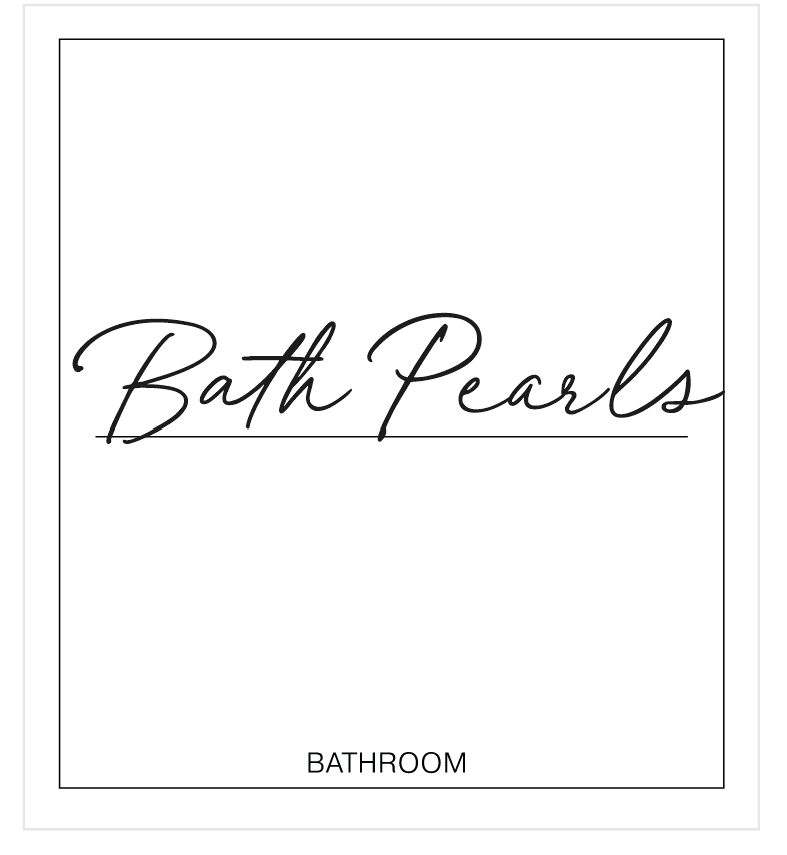 Bath Pearls Label