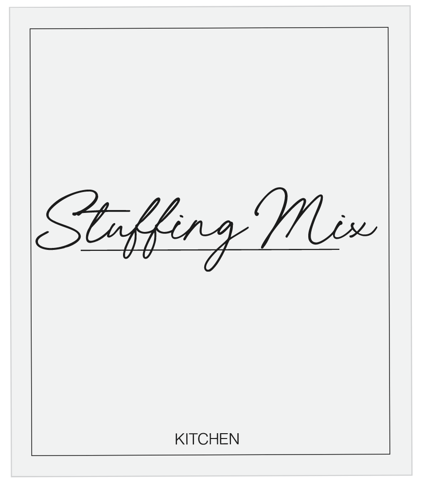 Stuffing Mix Label