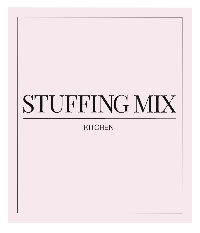 Stuffing Mix Label
