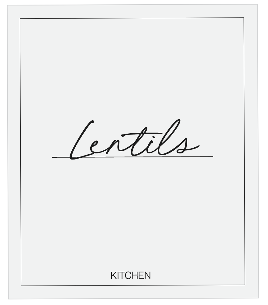 Lentils Label