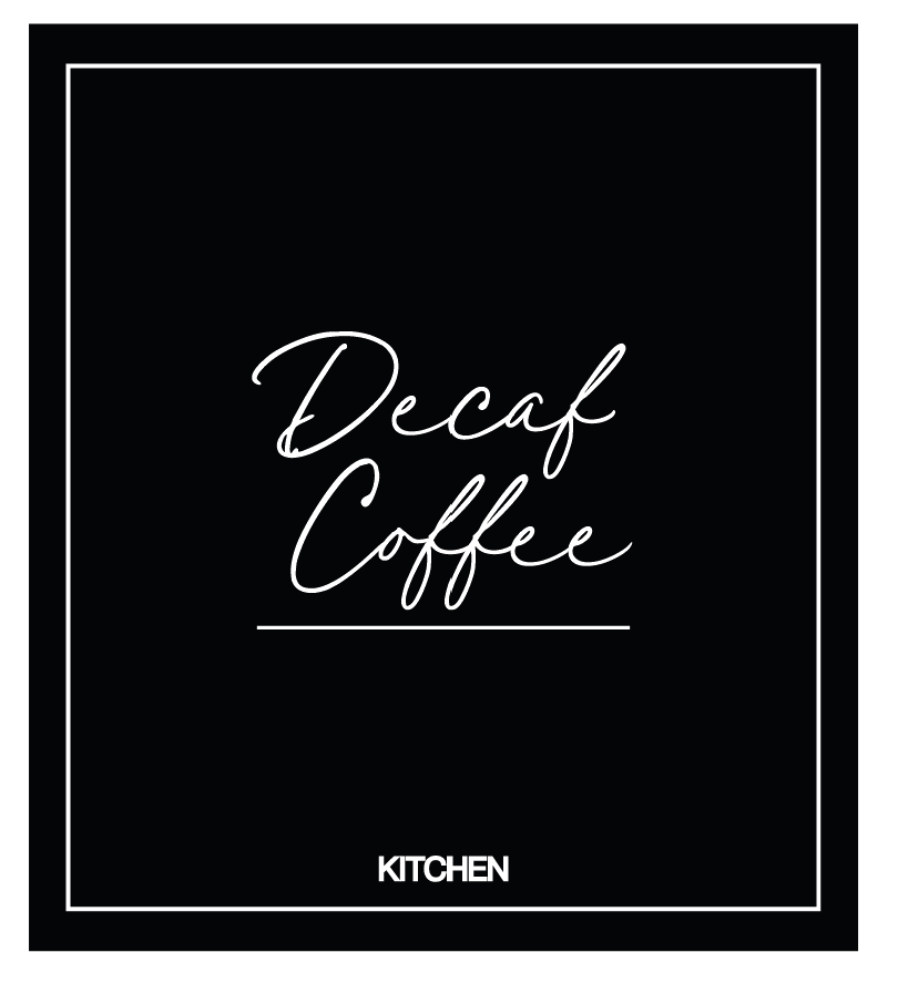 Decaf Coffee Label