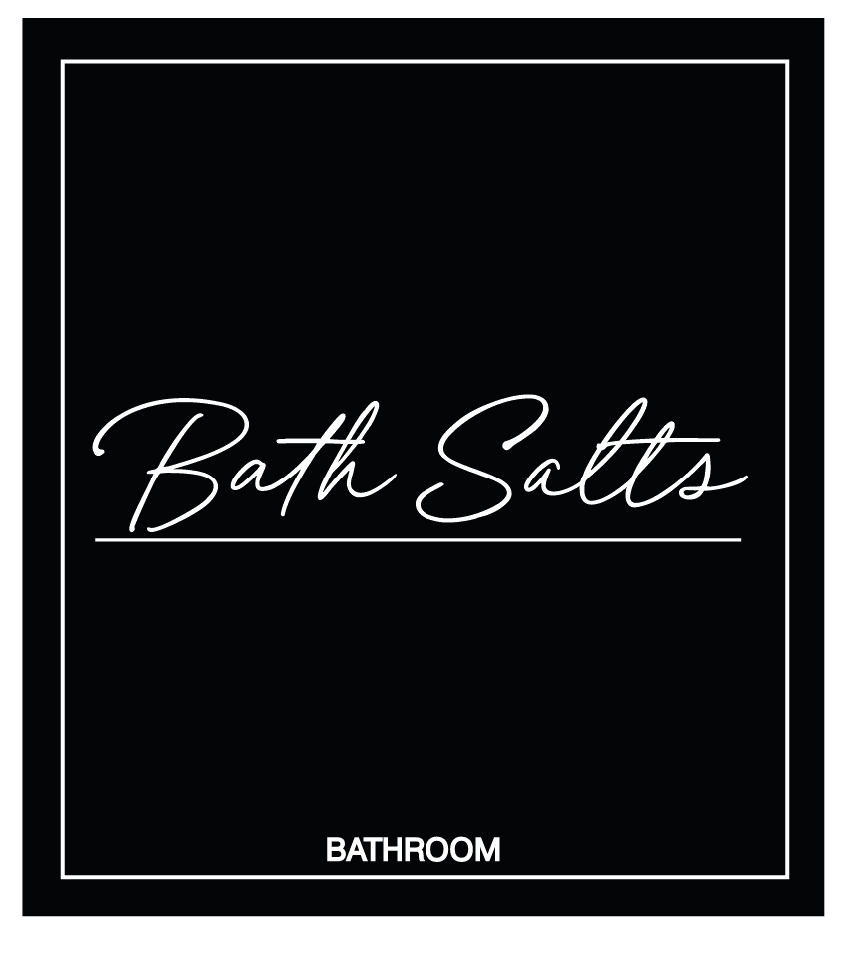 Bath Salts Label