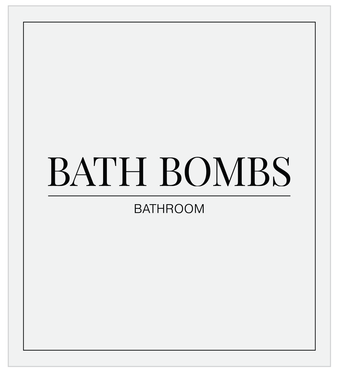 Bath Bombs Label