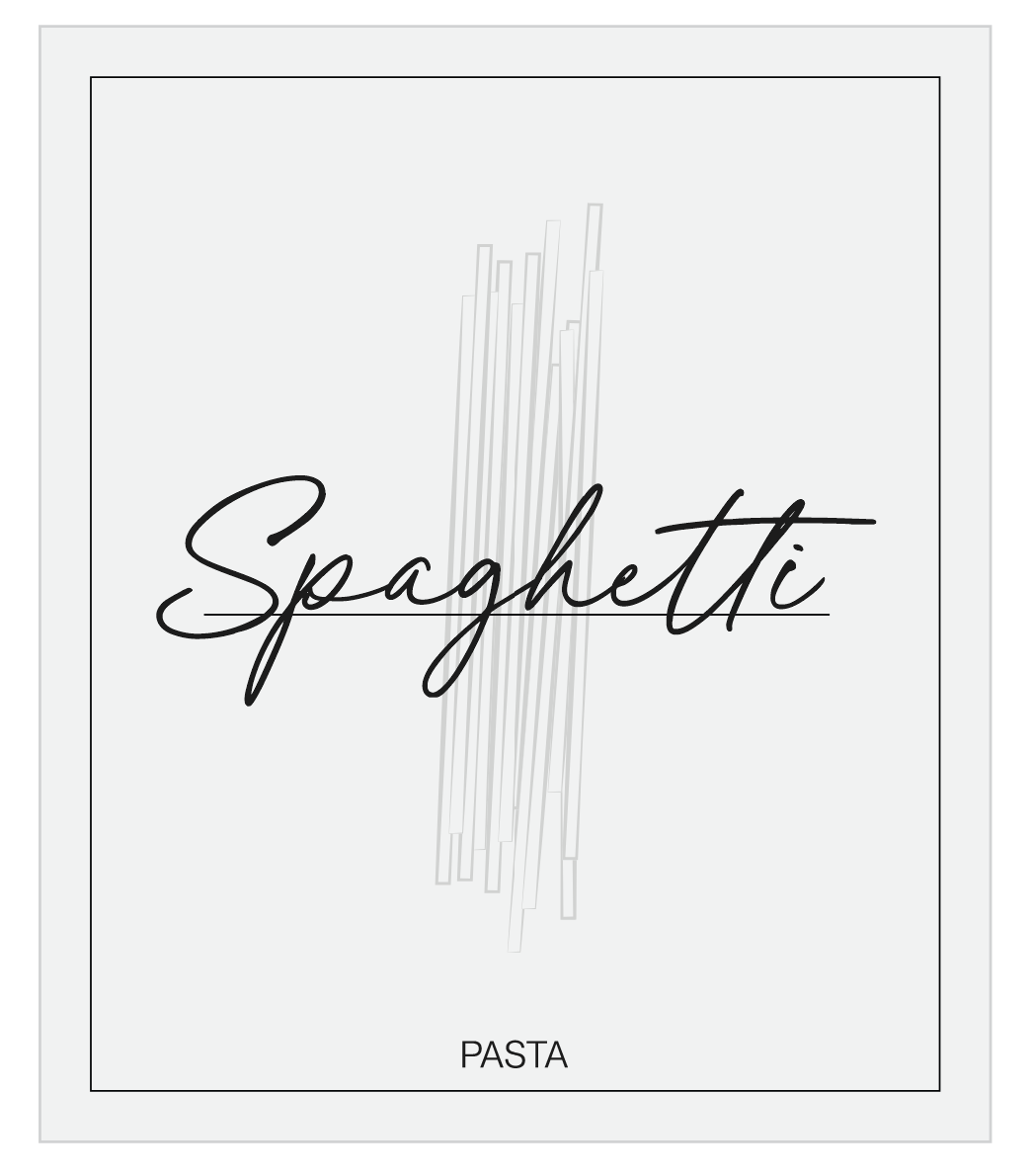 Spaghetti (Pasta) Label