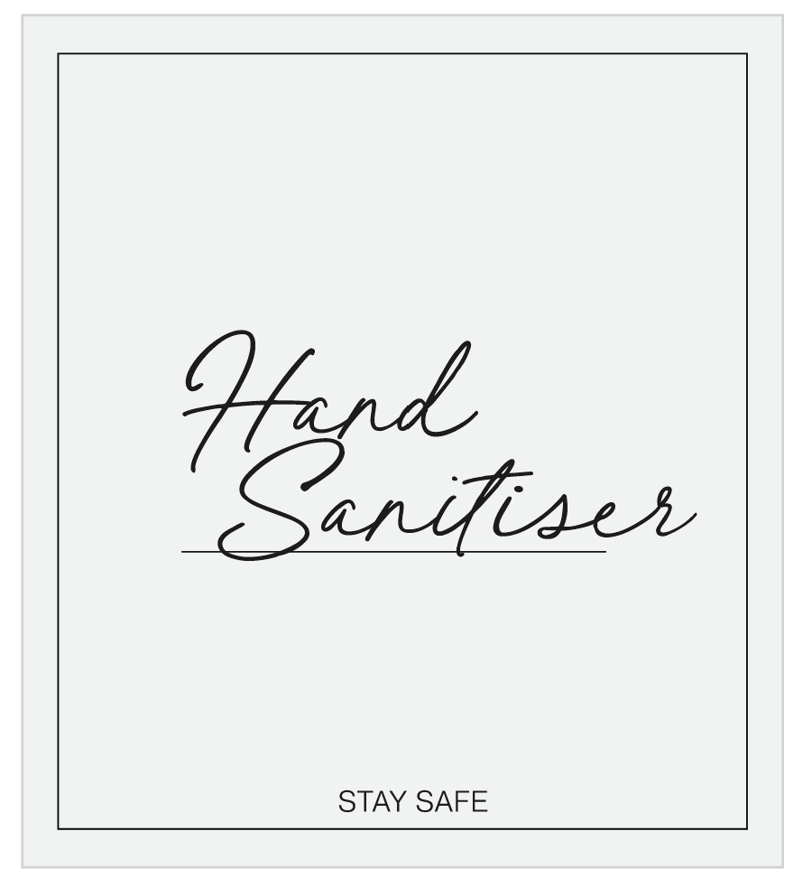 Hand Sanitiser Label