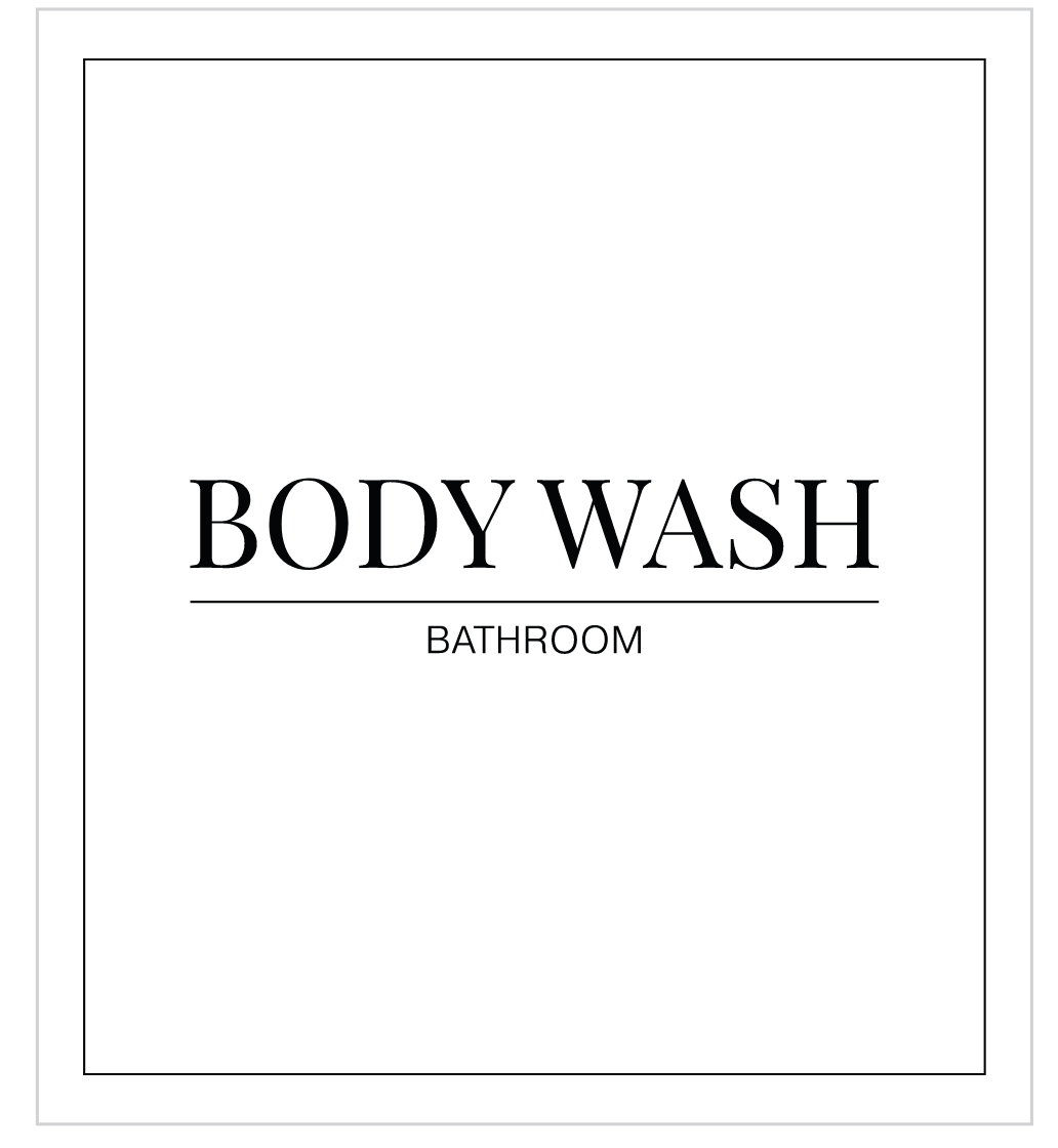 Body Wash Label