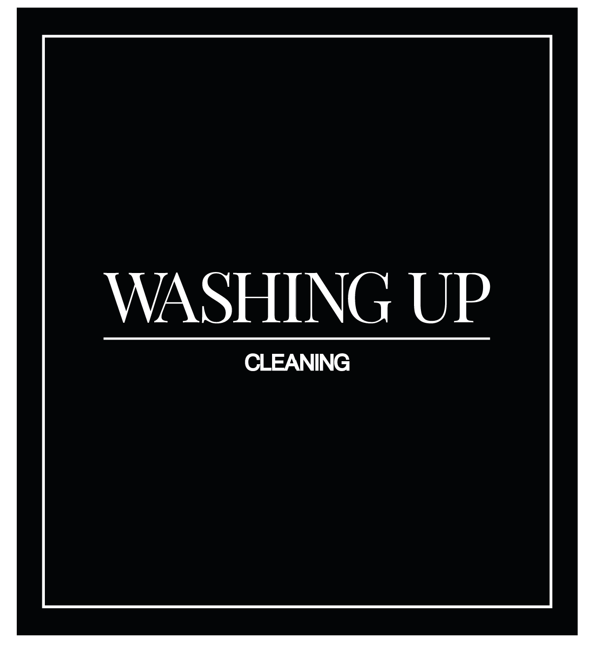 Washing Up Label
