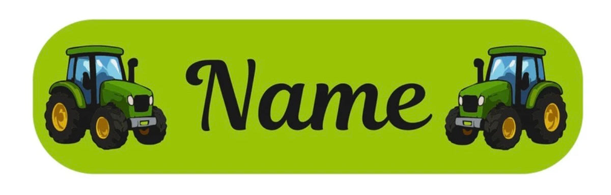 Green Tractor Personalised Labels