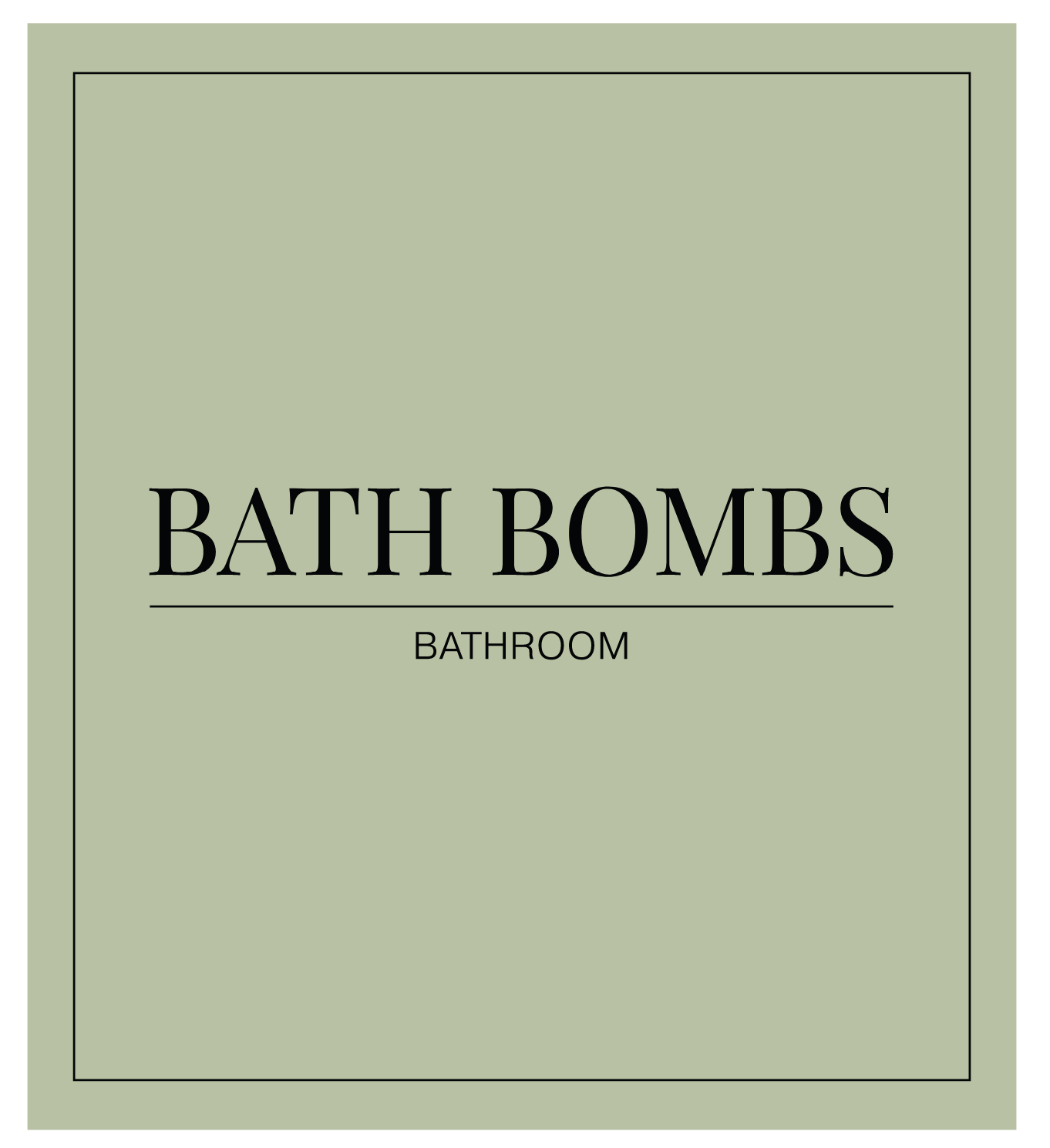 Bath Bombs Label