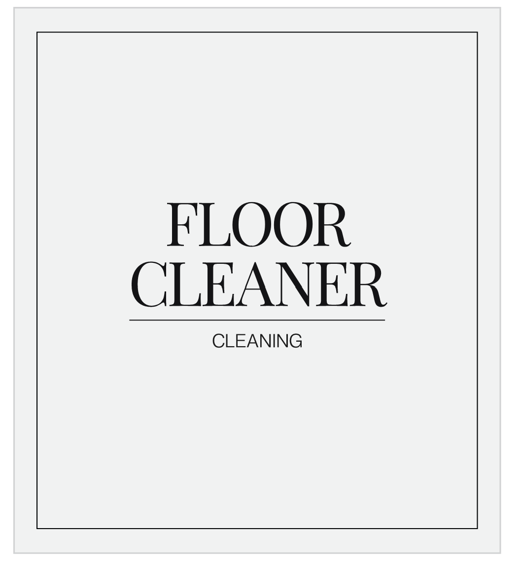 Floor Cleaner Label