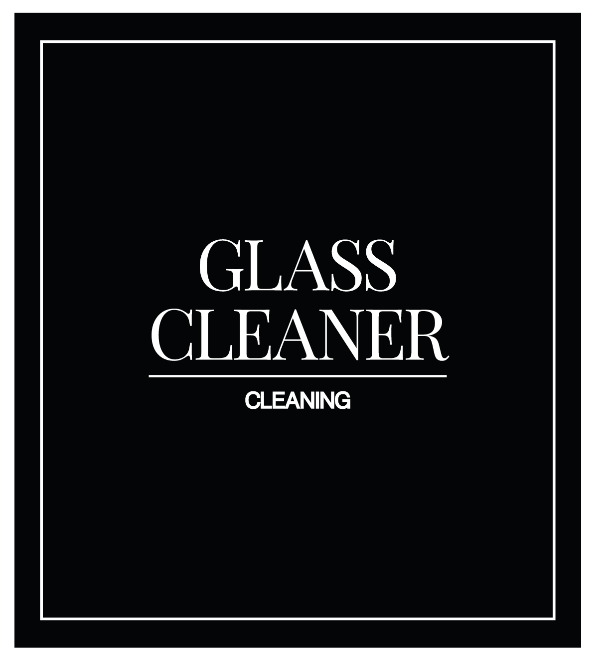 Glass Cleaner Label