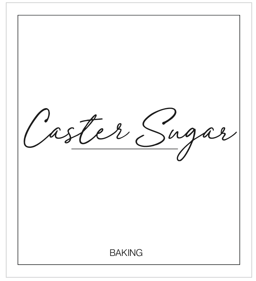 Caster Sugar Label