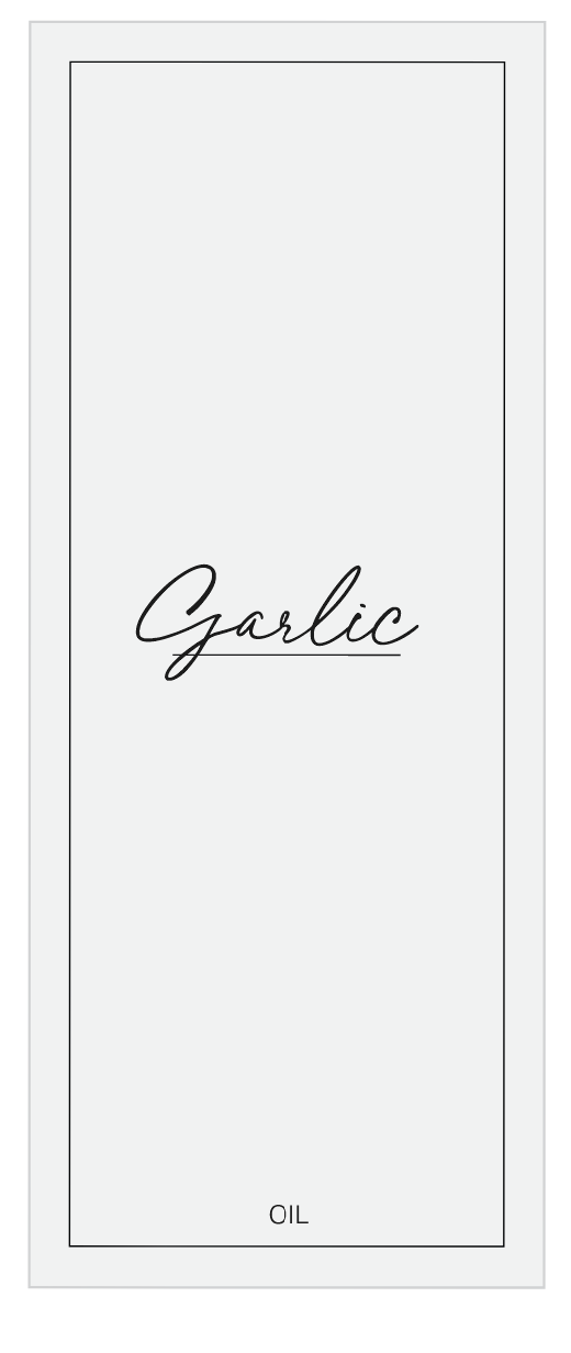 Garlic Oil Label