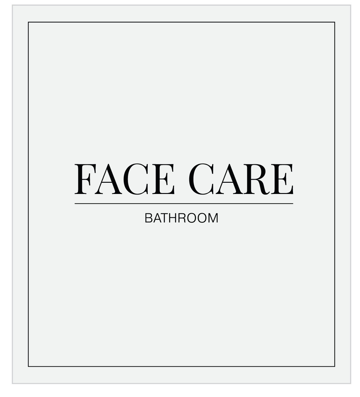 Face Care Label