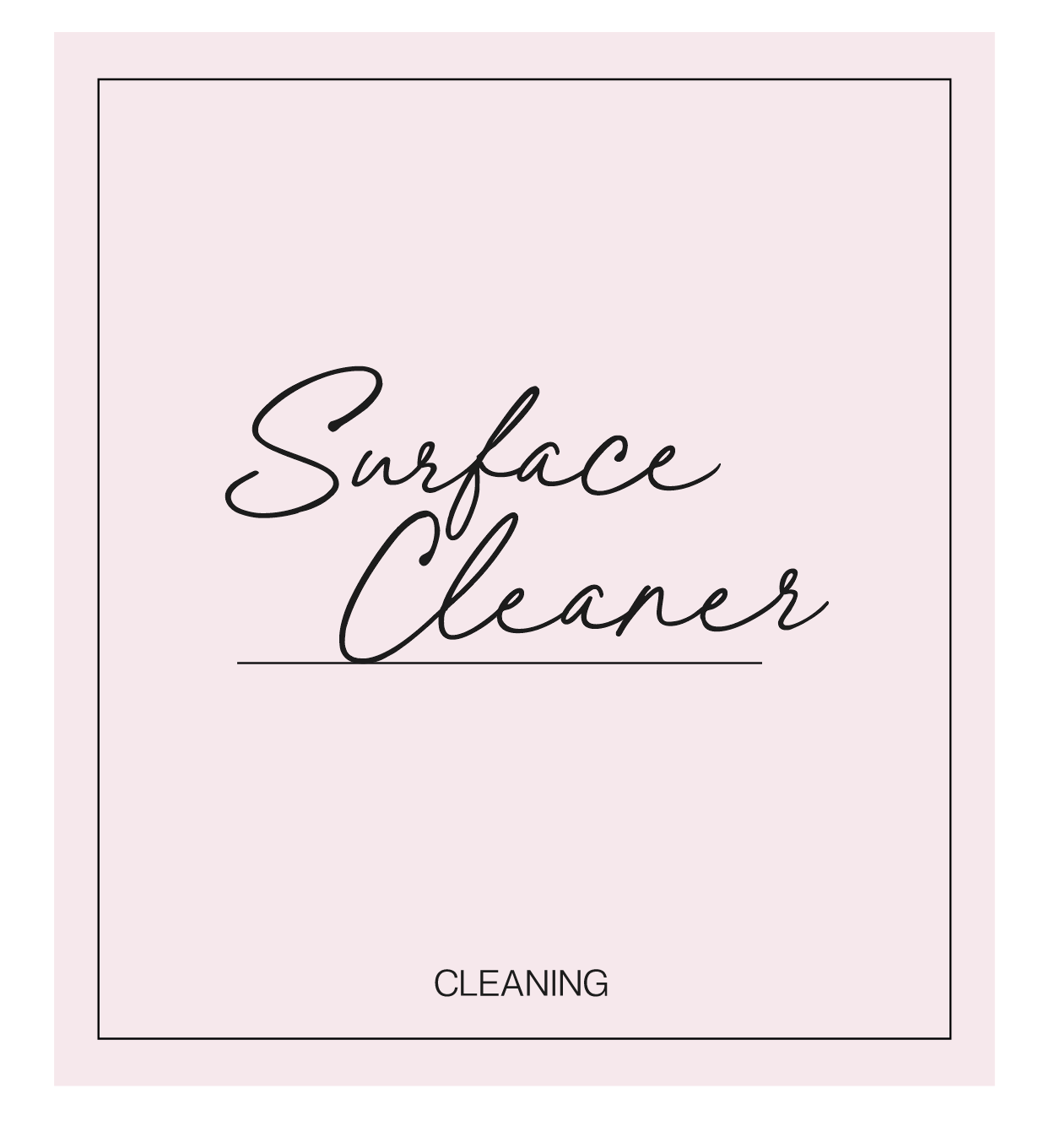 Surface Cleaner Label
