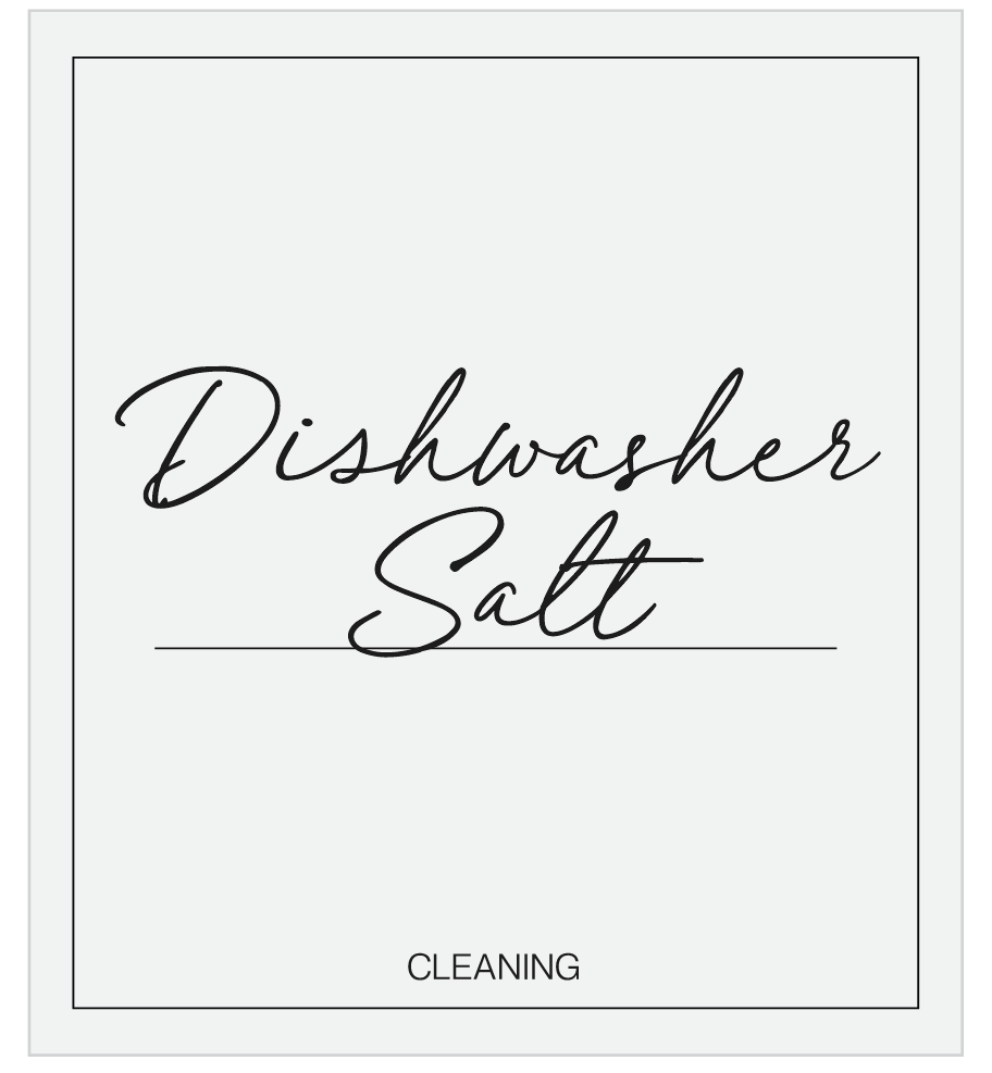 Dishwasher Salt Label