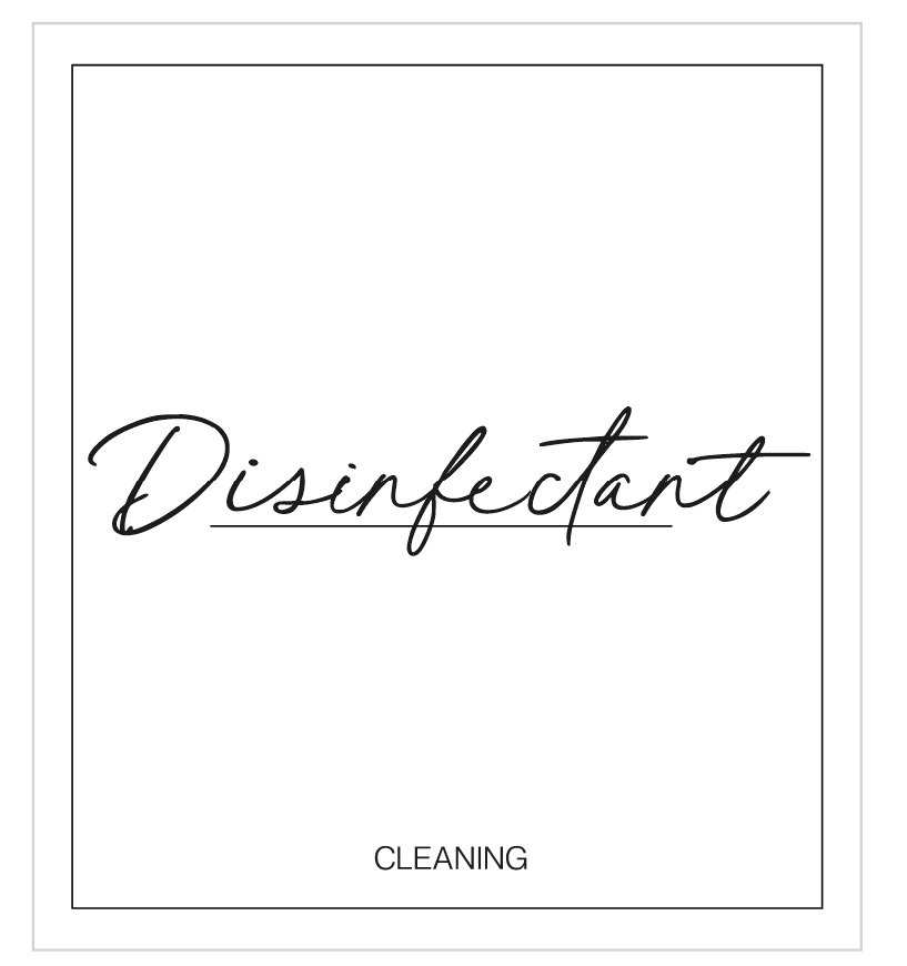 Disinfectant Label