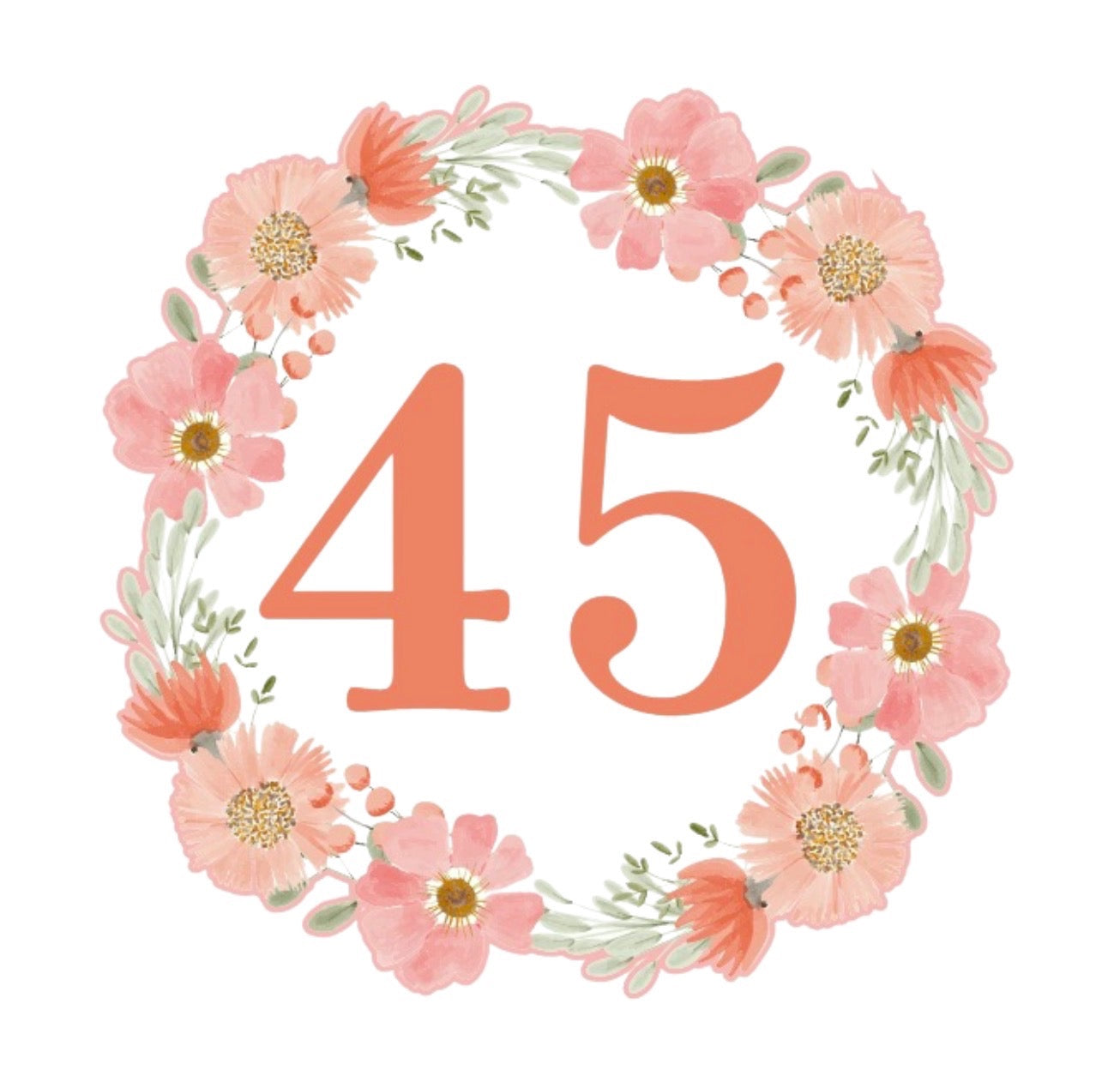 Floral Round Bin Label