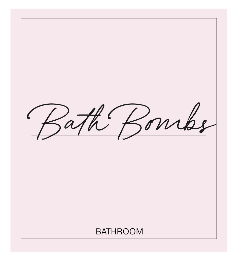 Bath Bombs Label