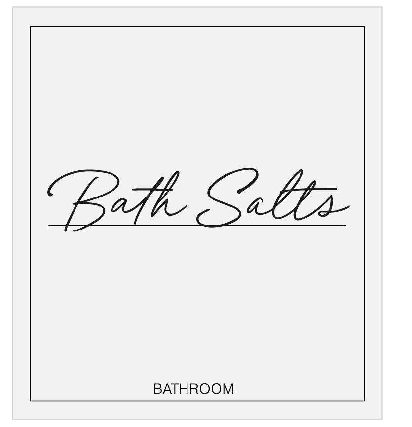 Bath Salts Label
