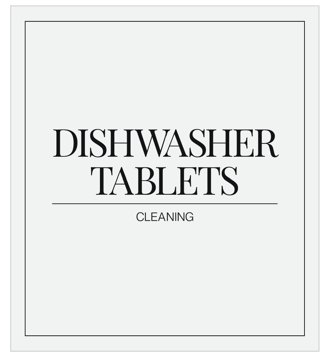 Dishwasher Tablets Label