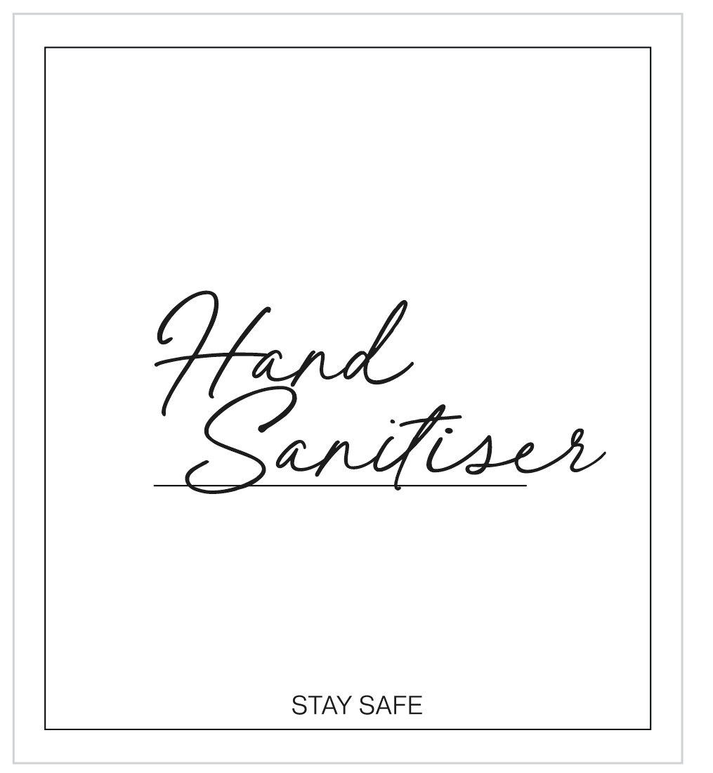 Hand Sanitiser Label