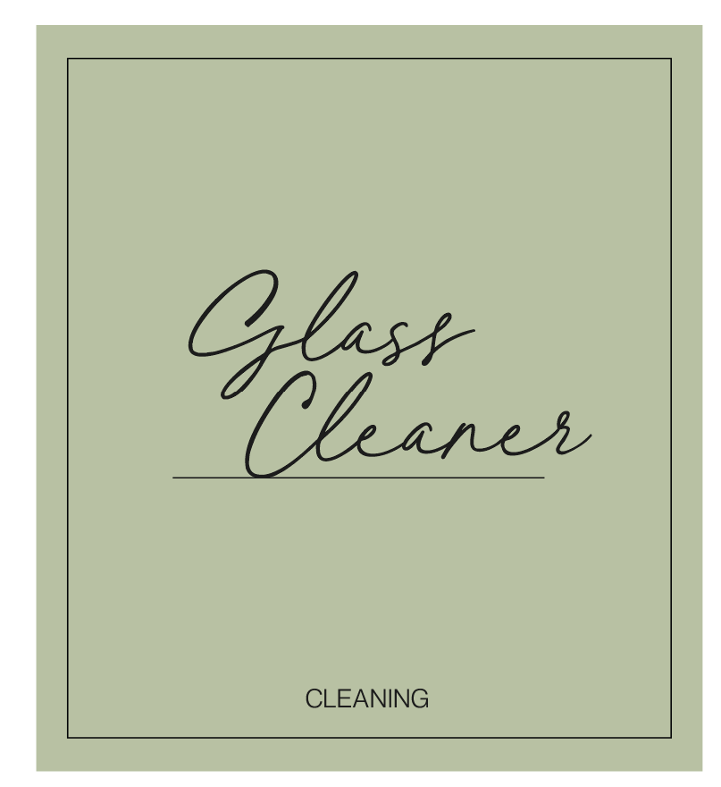 Glass Cleaner Label