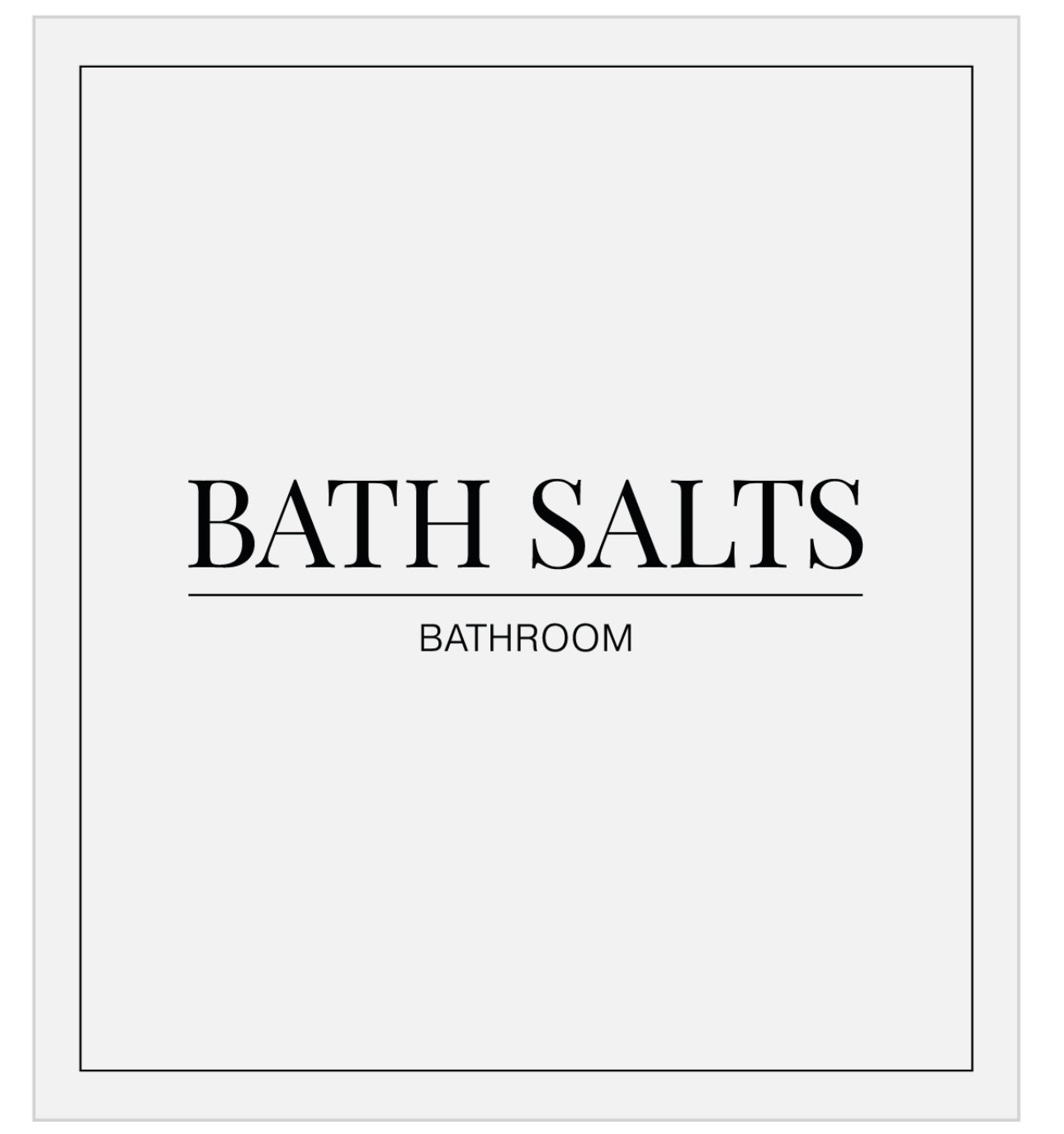 Bath Salts Label