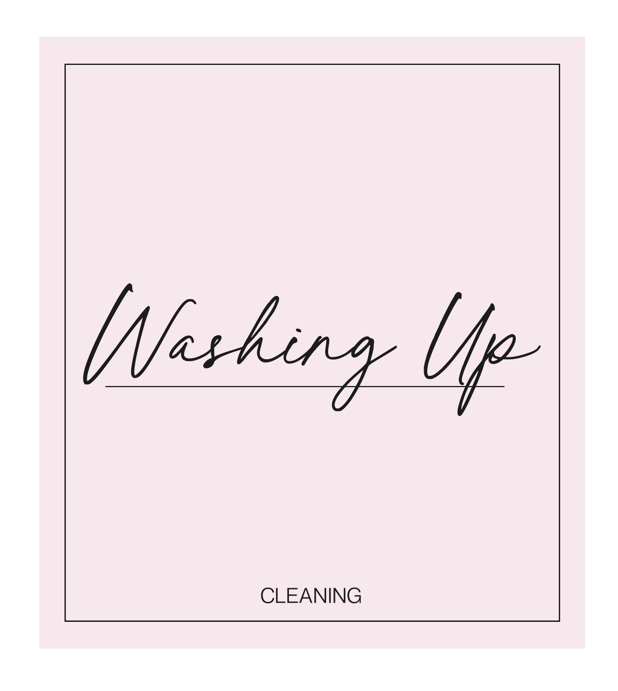 Washing Up Label
