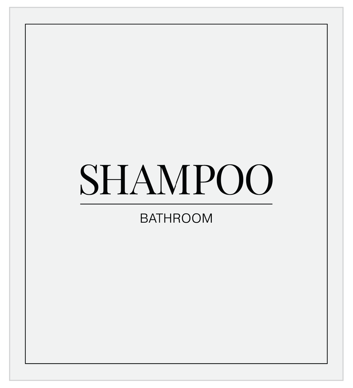 Shampoo Label