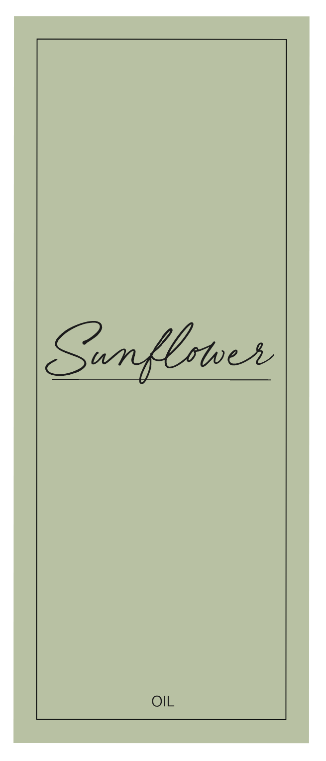 Sunflower Oil Label