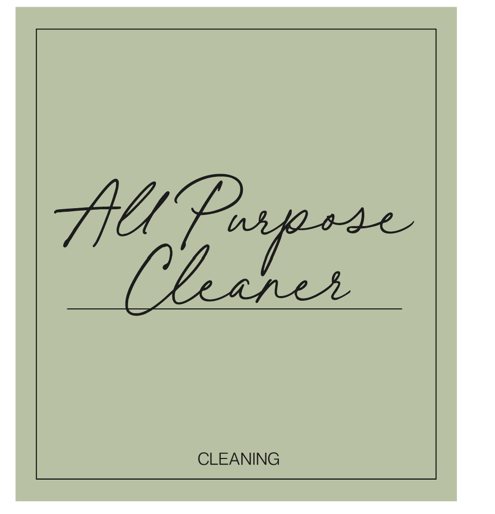 All Purpose Cleaner Label