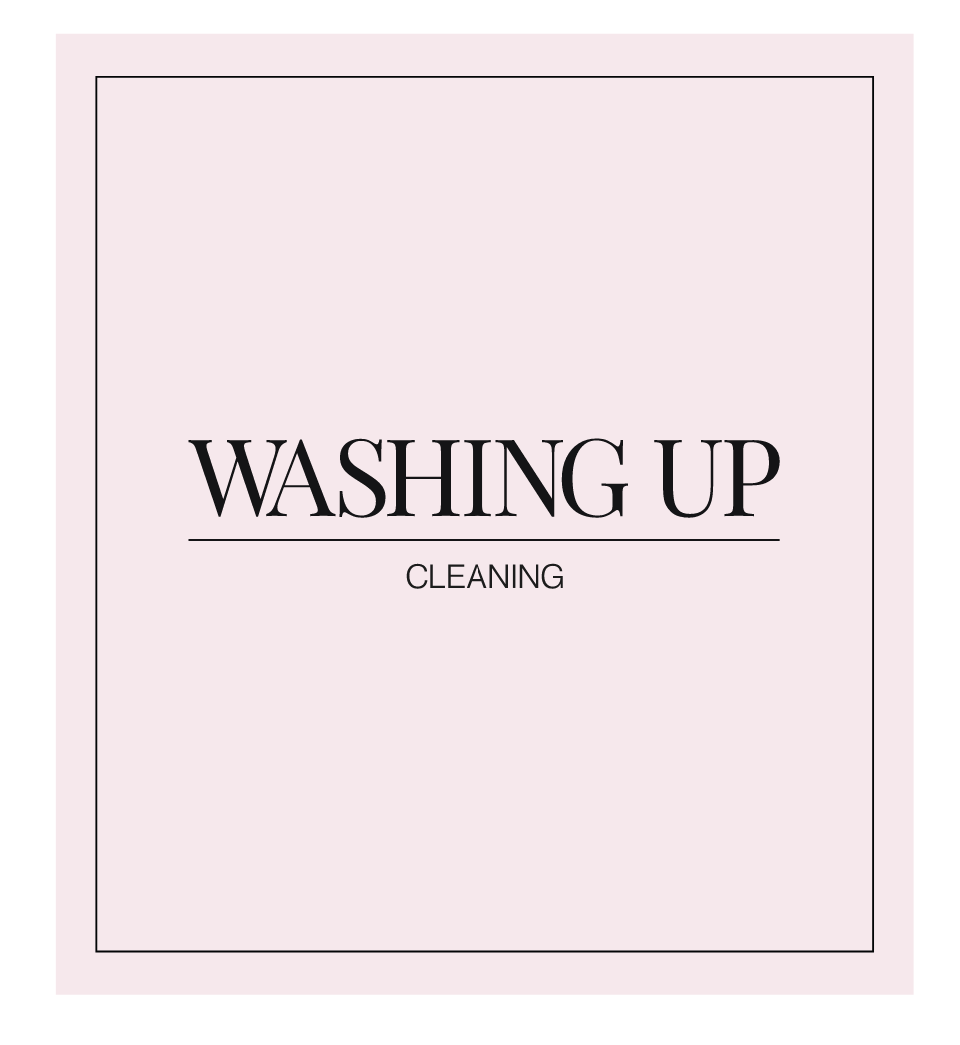 Washing Up Label
