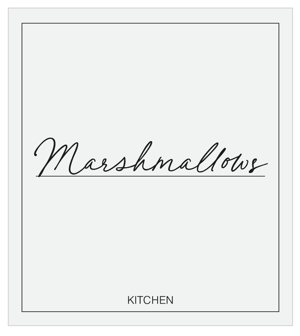 Marshmallows Label