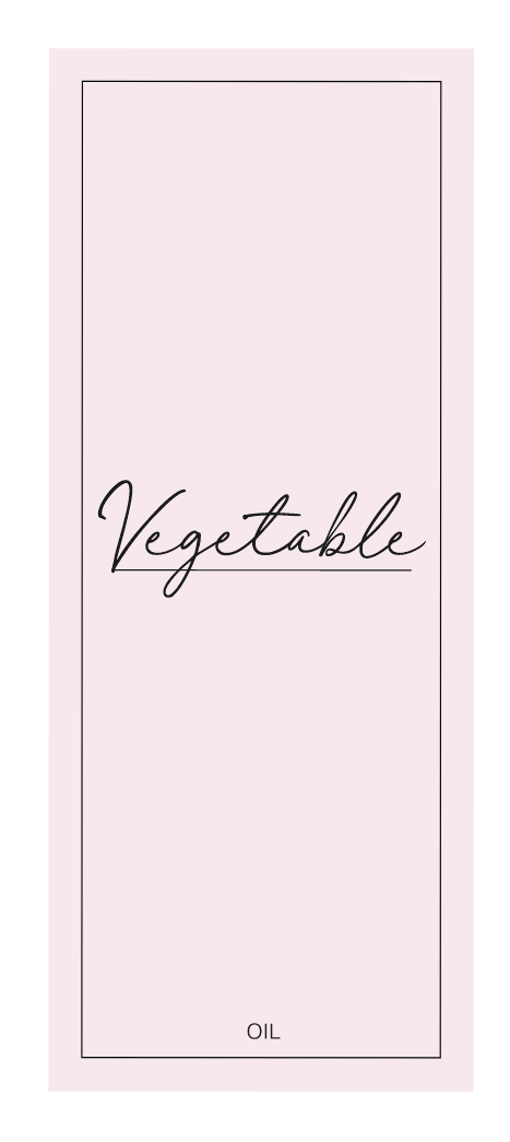 Vegetable Oil Label