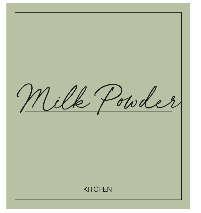 Milk Powder Label