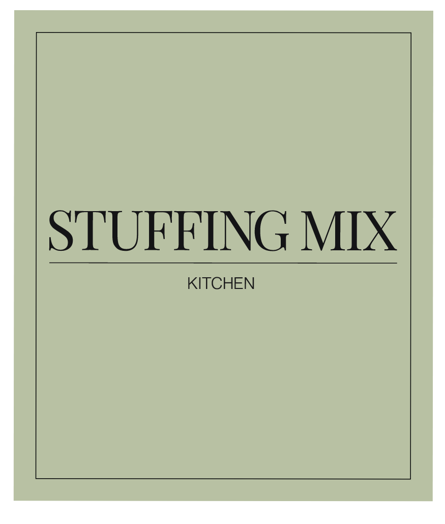 Stuffing Mix Label