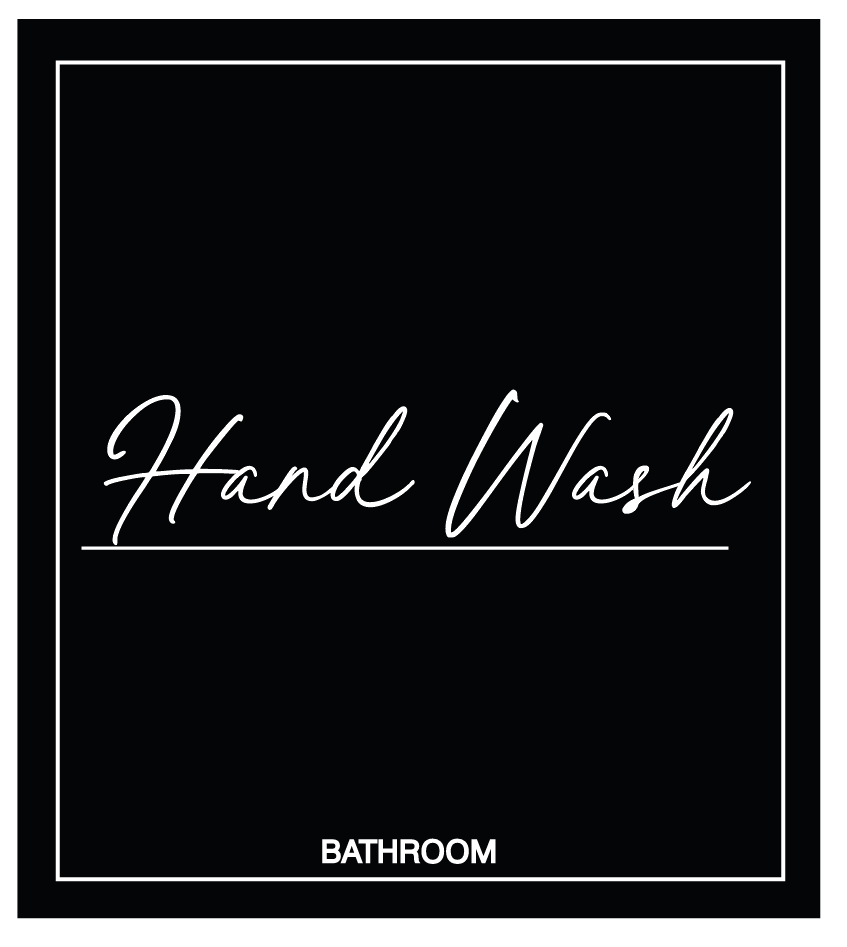 Hand Wash Label