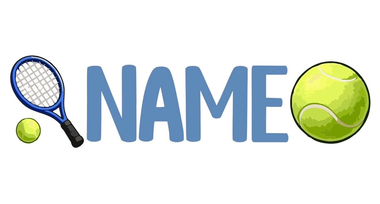 Tennis Name Label