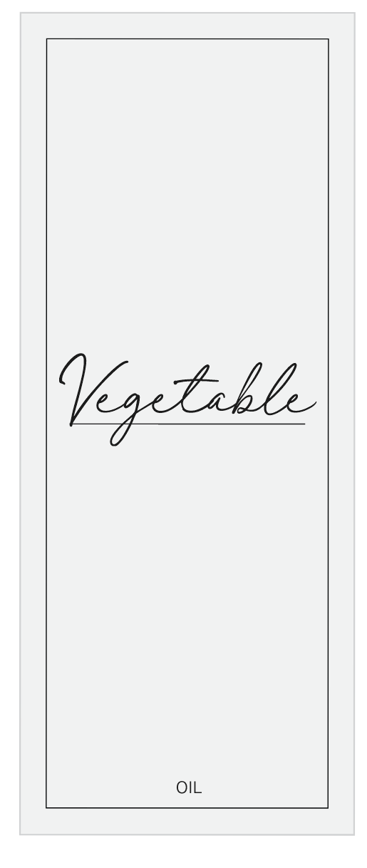 Vegetable Oil Label